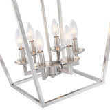 6-Light Brushed Nickel Traditional Geometric Hanging Pendant Light